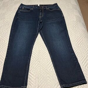 Jennifer Lopez Capris in size 10.  Navy blue stretch fabric